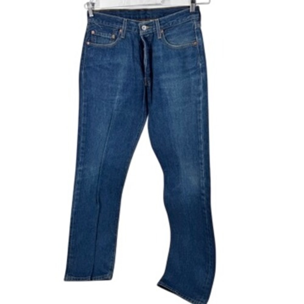 Levi's 501 Original Fit Jeans Mens 34x36 Blue Straight Leg‎ Button Fly Denim